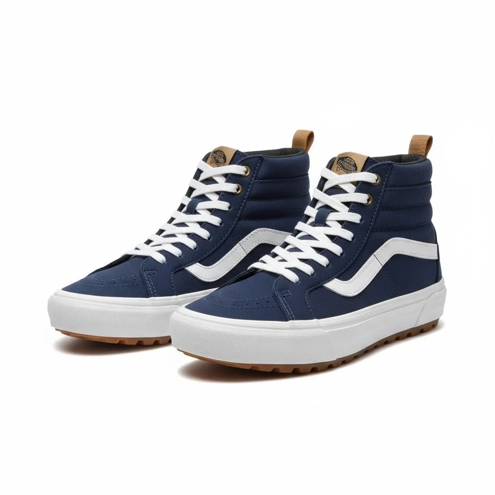 👟 Vans Sk8-Hi MTE Navy Blue White‎ High Top Sneakers Men’s 8